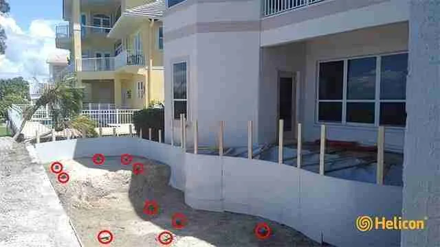 Pre-Construction Helical Piers: Residential Pool, Port Richey, FL - Helicon